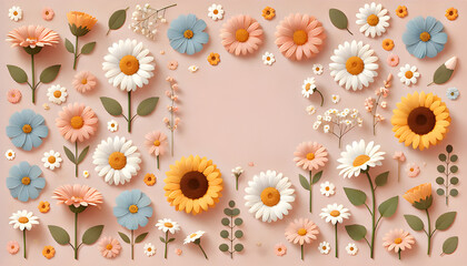 Floral Screensaver with light pink background