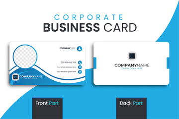 &ldquo;Creative Modern Corporate Business Card with Abstract Wave in Blue &ndash; Fully Editable Template&rdquo;