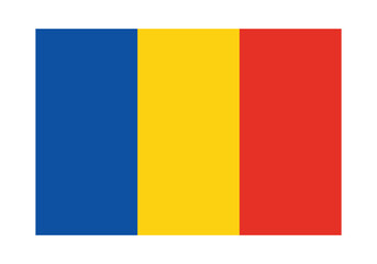 Flag icons of Romania. Romania Official National Flag. Flat Digital Vector Illustration of  Romania Flag and National Emblem. Rectangular  Romania Flag Icon – Standard Size and Colors.
