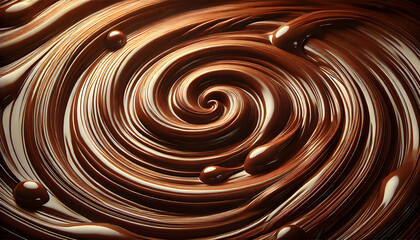 Irresistible Chocolate Swirl 16:9 Screensaver Wallpaper  Background.	