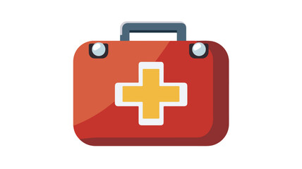 Obraz premium Professional First Aid Flat Design Icon Vector Illustration for Medical Websites and Infographics
