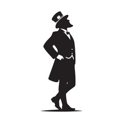 Clear Leprechaun drawing - leprechaun silhouette - leprechaun vector - silhouette of leprechaun - gold hoard symbol
