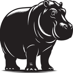 hippopotamus vector icon