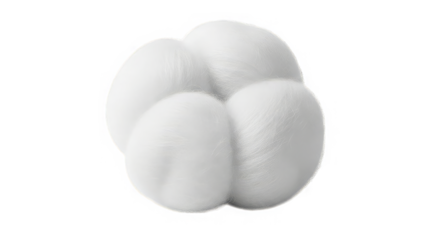 Abstract image featuring a central white cloud-like form contrasted by a pixelated dark backdrop.