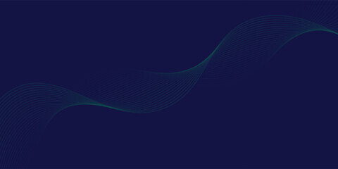 Abstract glowing wave lines on green background. Dynamic wave pattern. Modern flowing wavy lines. Futuristic concept. Suit for banner, poster, cover, brochure, flyer, website