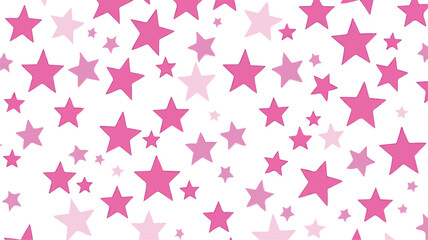 Elegant Seamless Pink Stars Pattern Background Vector Illustration