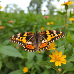 Obraz premium butterfly on flower