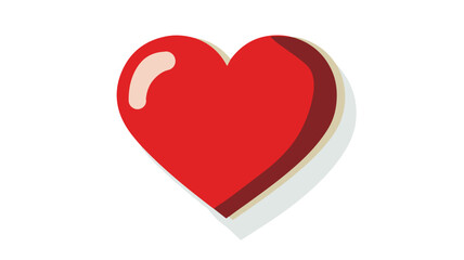 Heart Speech Bubble Flat Vector Illustration for Graphic Design Projects