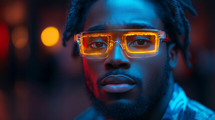 Hyper-realistic 3D render of a software engineer doing remote work with smart gadgets, calm studio-lighting and white background