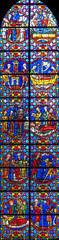 Stained-glass window in the old church	