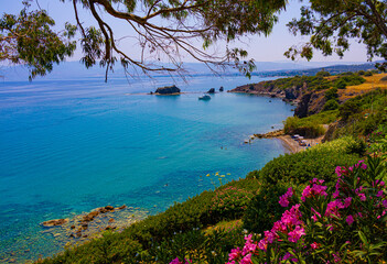 The Aphrodite's beach in Akamas peninsula in Cyprus