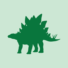 silhouette vector of stegosaurus