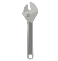 Wrench and adjustable wrench. Vector 