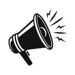 a megaphone icon emitting sound waves vector illustration