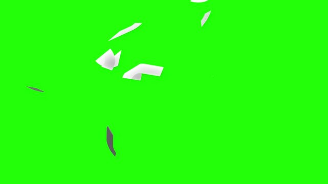 "3D Broken Link Icon Animation on Green Screen | Cracked Connection FX | Shattered Chain and Digital Link Visual"