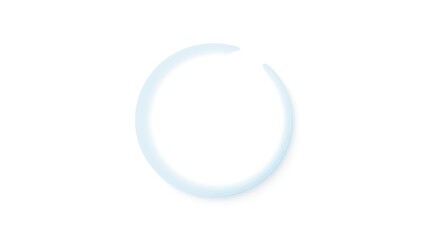 Minimalist blue watercolor circle representing harmony and tranquility on white