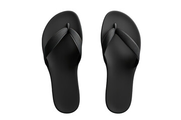 Fototapeta premium Pair of black flip-flops (2)