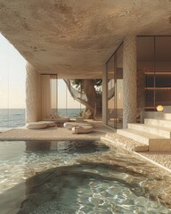 luxury living room with a house pool swimming pool resort villa