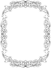 frame with floral ornament