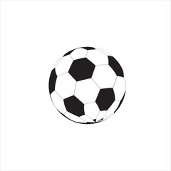 Fototapeta premium Soccer Ball Vector Icon. Black and White Soccer Ball. ball vector icon