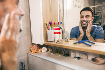 Man Washing Face