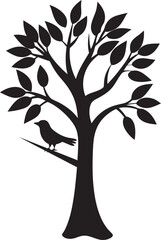 Obraz premium tree with leaves vector