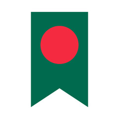 Bangladesh flag isolated on white background.