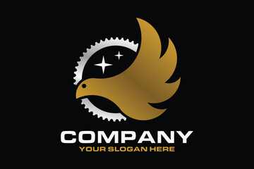 Fototapeta premium Wing gear logo