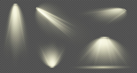 Vector light set includes light source, studio lighting, walls. It also includes floodlighting and spotlighting. Finally, it includes light beams and light effect.For banners.PNG