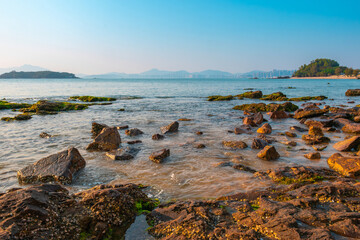 Coastal Rocks on a Sunny Day
