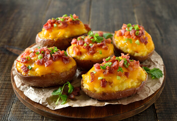 Baked stuffed potatoes