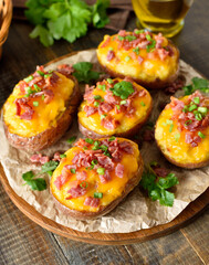 Baked stuffed potatoes