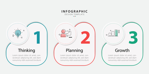 Vector infographic template design. 3 Step timeline journey. Process diagram, 3 options on white background, social media post, Infograph elements vector illustration.