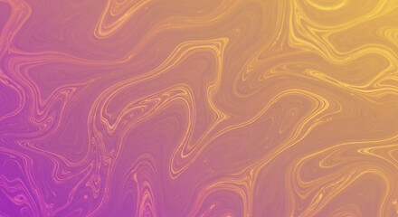 Abstract Marble Swirl Background with Purple and Yellow Gradient Colors
