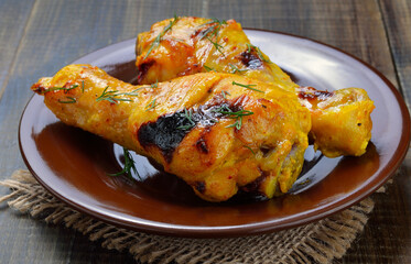 Homemade roasted chicken drumsticks