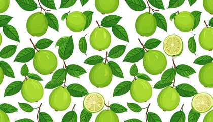 Refreshing Green Guava Orchard Fruit Still Life Still Alive