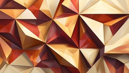 Fototapeta premium Abstract Geometric Background, Brown Gold Triangles
