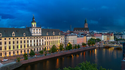 Main building of the University of Wrocław, Lower Silesian Voivodeship, Poland.