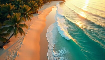 sea waves and sea from aerial view