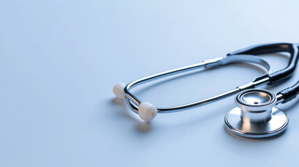 Stethoscope medical healthcare instrument doctor hospital clinic blue background professional equipment