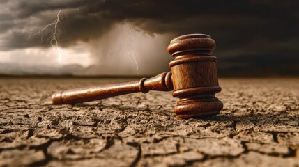 gavel and books