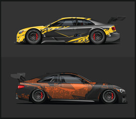 Two Custom Designed Race Cars with Unique Livery