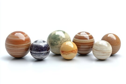 Vibrant Collection of Decorative Planetary Model Spheres