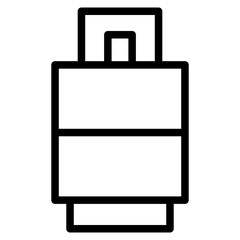 Air cylinder icon in vector illustration