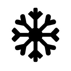 Obraz premium Snowflake icon vector black minimal winter cold weather symbol