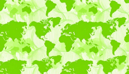 abstract illustration with green globe, as a drawing for background, symbol for sustainability