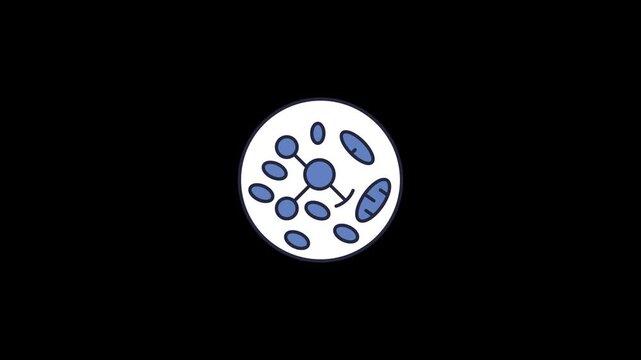 Network cell icon footage on white background, 4K video resolution, suitable for web, apps and user interfaces