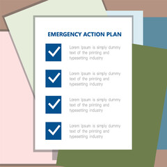 Emergency Action Plan - A Preparation Guide for Businesses, entrepreneurs, or team leaders concept, vector illustration design background
