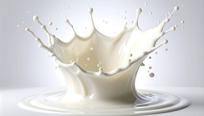 Captivating Milk Crown A White Delight and Splendid Liquid