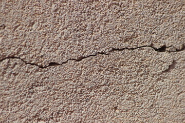 A crack in the wall close up